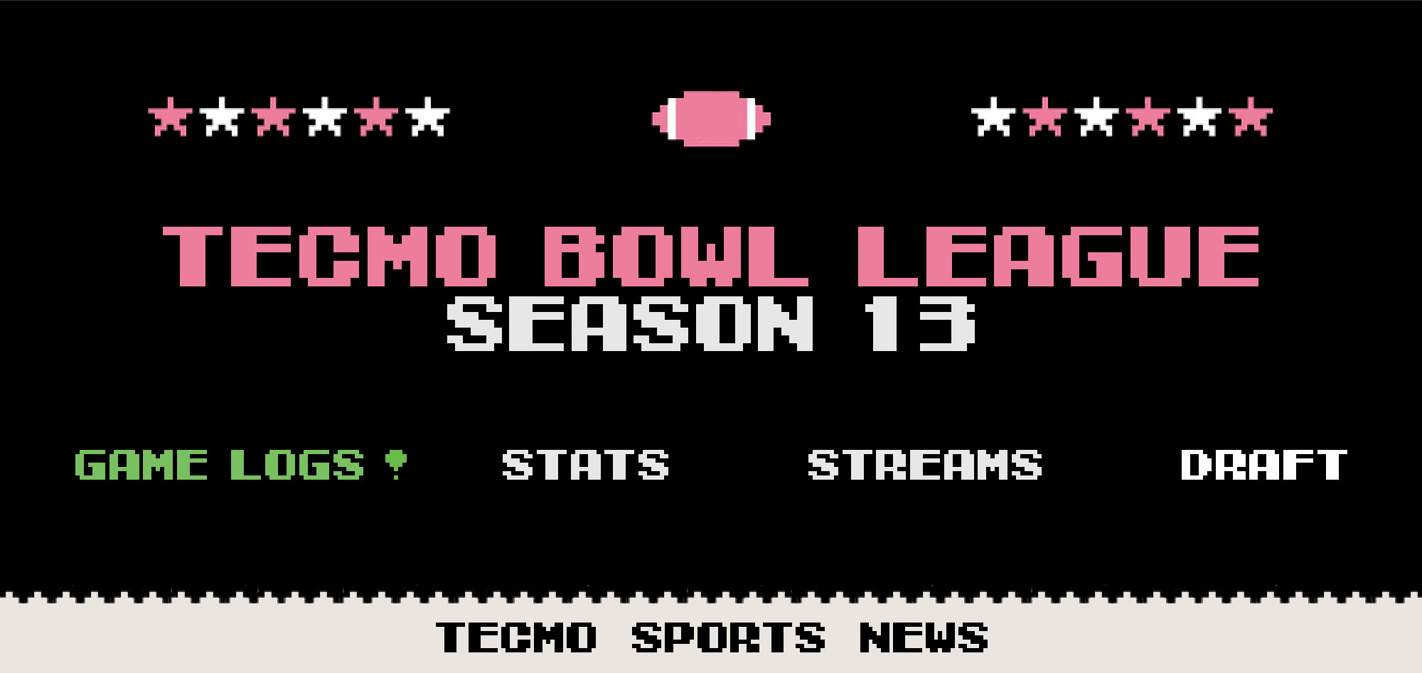 TBL 13 Game Logs | Tecmo Bowl League