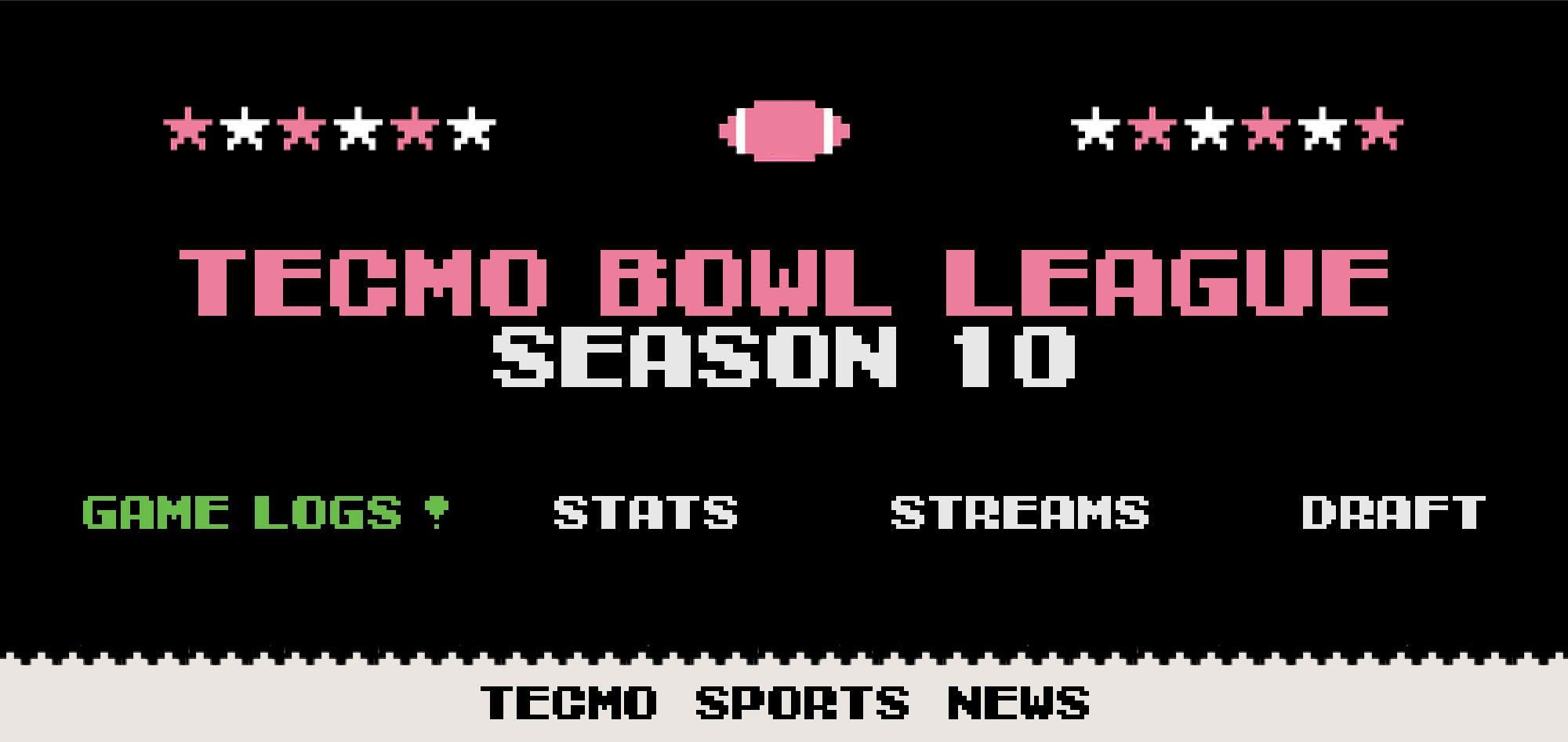 TBL 10 Game Logs | Tecmo Bowl League