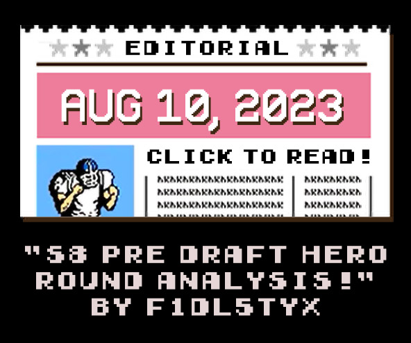 Season 08 Pre Draft Hero Round Analysis by F1DL5TYX