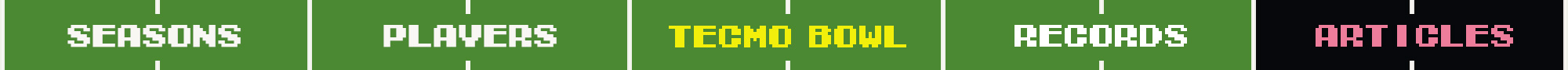 Tecmo Bowl League | Articles