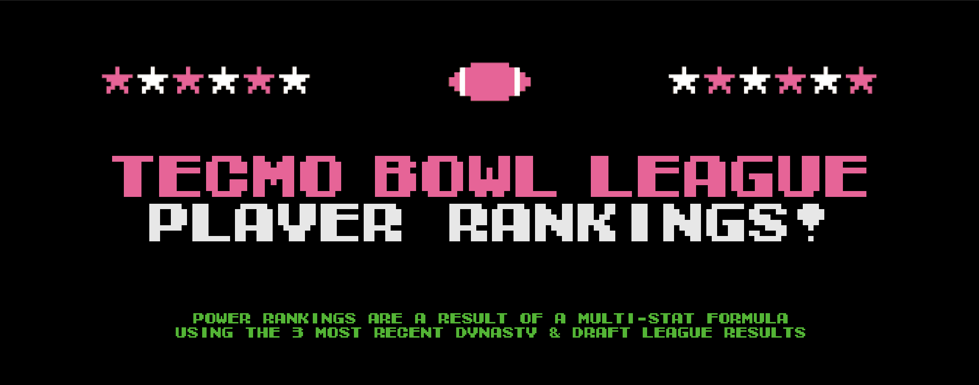 Tecmo Bowl League Player Rankings